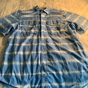 IZOD Men's Blue Tie-Dye Shirt